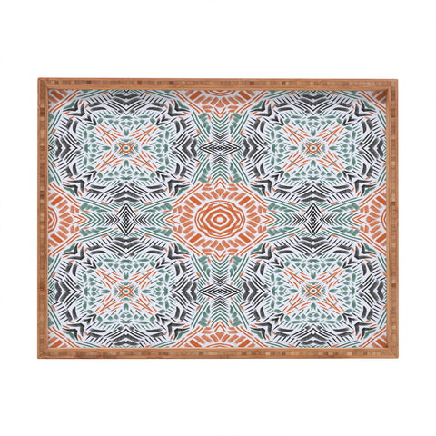 Marta Barragan Camarasa Modern brushstroke mosaic Rectangular Tray