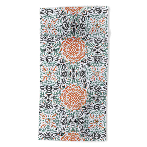 Marta Barragan Camarasa Modern brushstroke mosaic Beach Towel