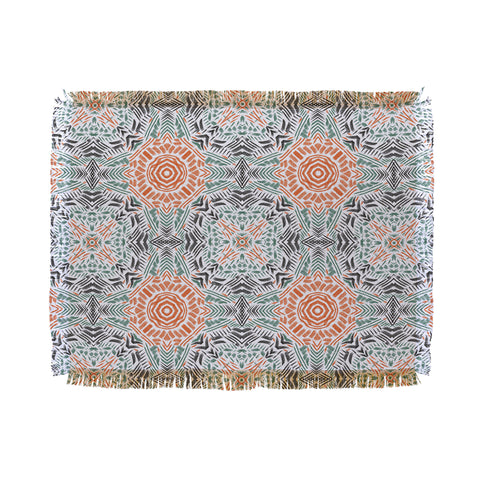 Marta Barragan Camarasa Modern brushstroke mosaic Throw Blanket
