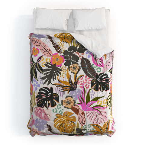 Marta Barragan Camarasa Modern colorful jungle Comforter