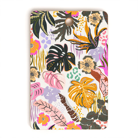 Marta Barragan Camarasa Modern colorful jungle Cutting Board Rectangle