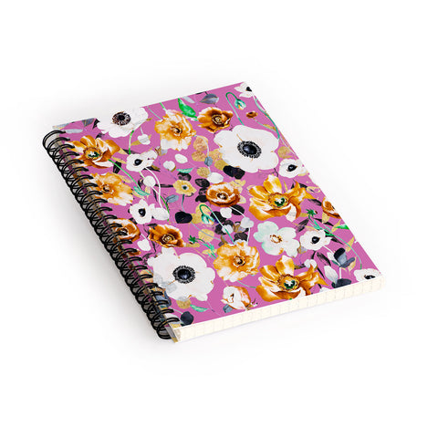 Marta Barragan Camarasa Modern colorful wild meadow Spiral Notebook