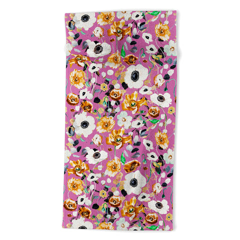 Marta Barragan Camarasa Modern colorful wild meadow Beach Towel