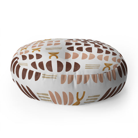 Marta Barragan Camarasa Modern geometric mosaic 10 Floor Pillow Round