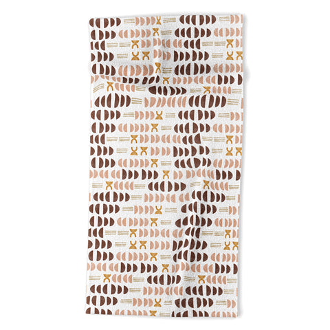Marta Barragan Camarasa Modern geometric mosaic 10 Beach Towel
