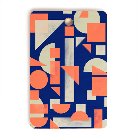 Marta Barragan Camarasa Modern geometric mosaic Cutting Board Rectangle