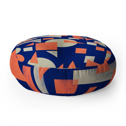 Marta Barragan Camarasa Modern geometric mosaic Floor Pillow Round