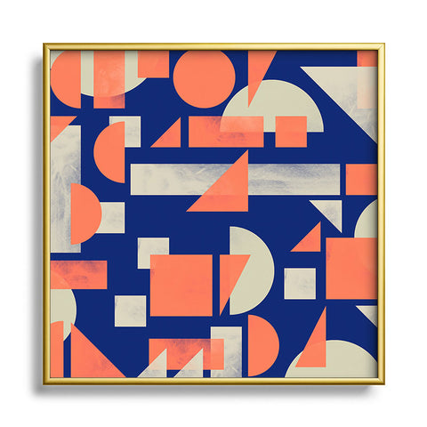 Marta Barragan Camarasa Modern geometric mosaic Square Metal Framed Art Print