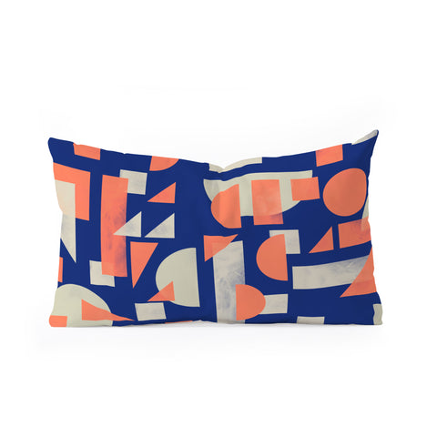 Marta Barragan Camarasa Modern geometric mosaic Oblong Throw Pillow