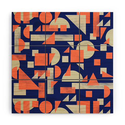 Marta Barragan Camarasa Modern geometric mosaic Wood Wall Mural