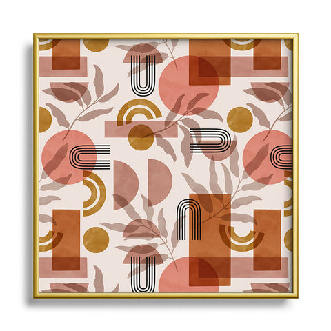 Marta Barragan Camarasa Modern geometric pattern Square Metal Framed Art Print