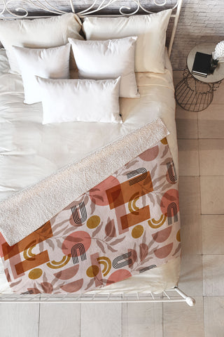 Marta Barragan Camarasa Modern geometric pattern Fleece Throw Blanket