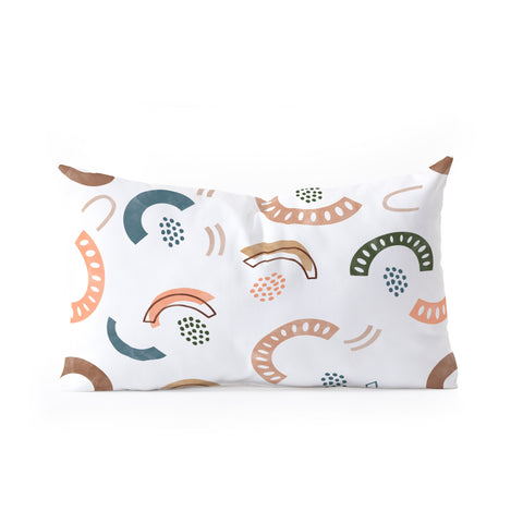 Marta Barragan Camarasa Modern geometric shapes 063 Oblong Throw Pillow