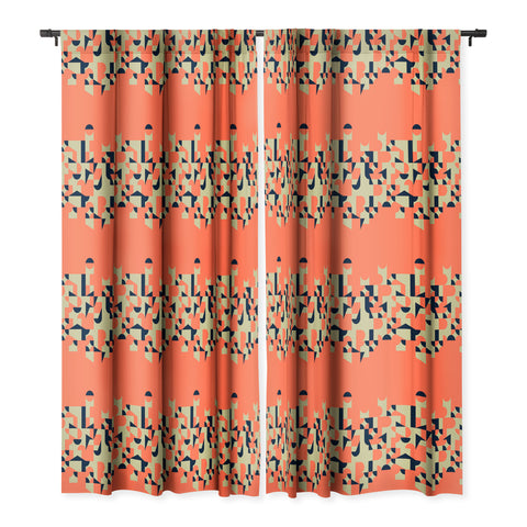 Marta Barragan Camarasa Modern geometric waterfall Blackout Window Curtain