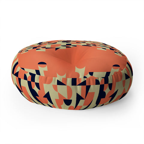 Marta Barragan Camarasa Modern geometric waterfall Floor Pillow Round