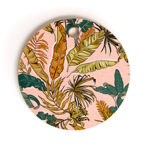 Marta Barragan Camarasa Modern jungle paradise Cutting Board Round