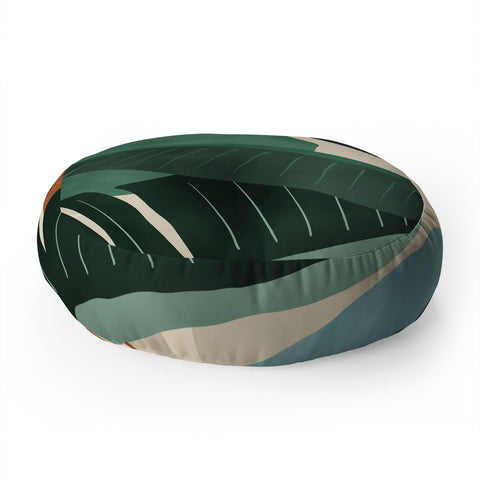 Marta Barragan Camarasa Modern jungle shapes Floor Pillow Round