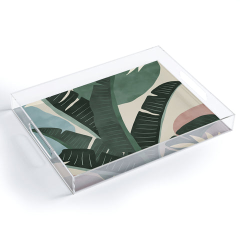 Marta Barragan Camarasa Modern jungle shapes Acrylic Tray