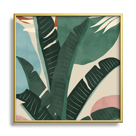 Marta Barragan Camarasa Modern jungle shapes Square Metal Framed Art Print