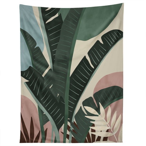 Marta Barragan Camarasa Modern jungle shapes Tapestry