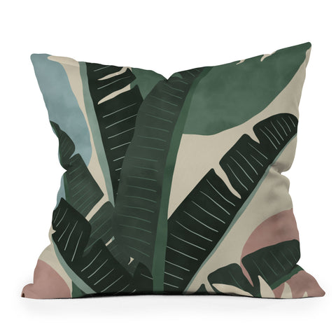 Marta Barragan Camarasa Modern jungle shapes Throw Pillow