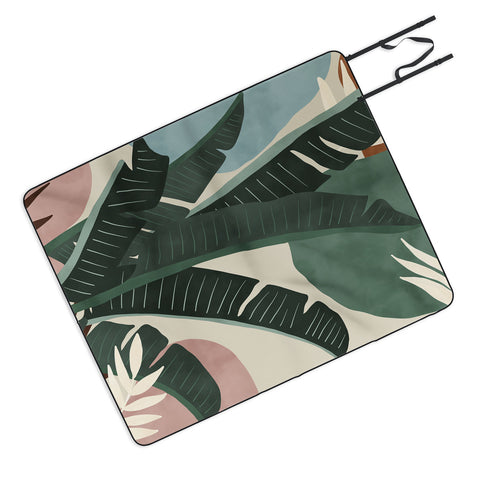 Marta Barragan Camarasa Modern jungle shapes Picnic Blanket
