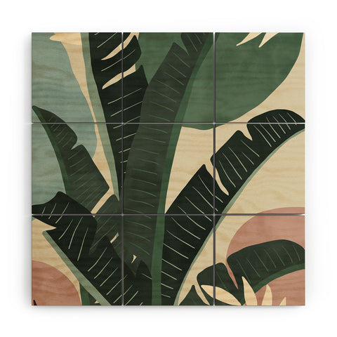 Marta Barragan Camarasa Modern jungle shapes Wood Wall Mural