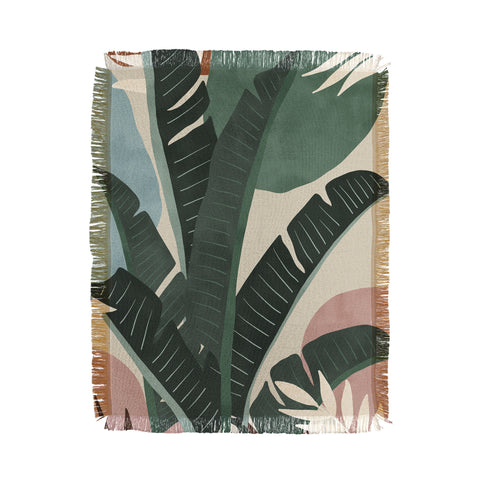 Marta Barragan Camarasa Modern jungle shapes Throw Blanket