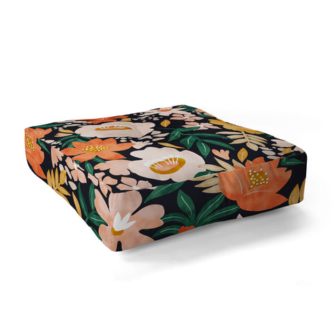 Marta Barragan Camarasa Modern meadow blooming Floor Pillow Square