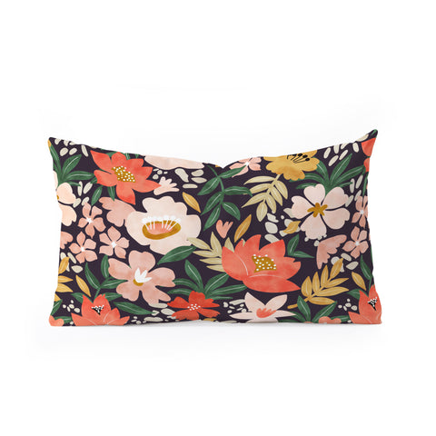 Marta Barragan Camarasa Modern meadow blooming Oblong Throw Pillow