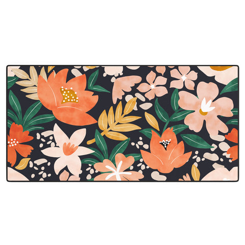 Marta Barragan Camarasa Modern meadow blooming Desk Mat
