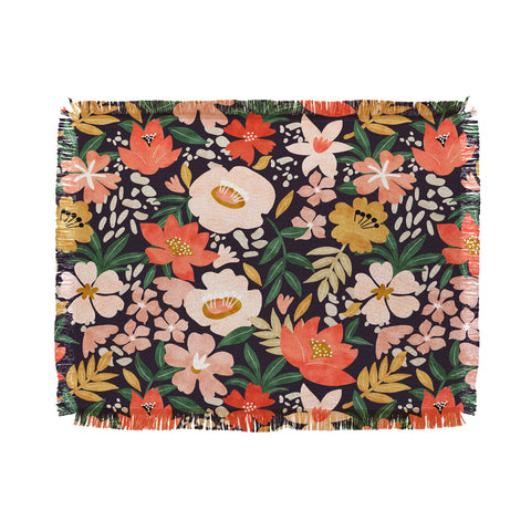 Marta Barragan Camarasa Modern meadow blooming Throw Blanket