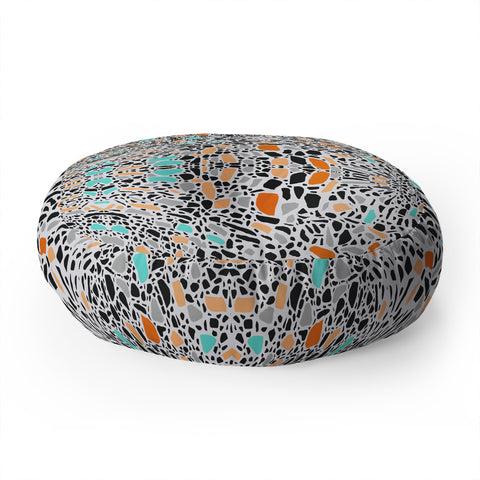 Marta Barragan Camarasa Modern mosaic terrazzo Floor Pillow Round