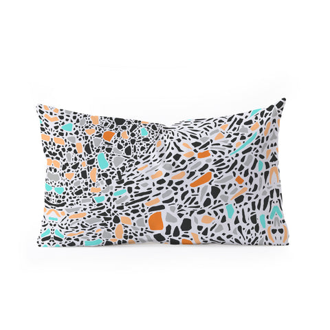 Marta Barragan Camarasa Modern mosaic terrazzo Oblong Throw Pillow
