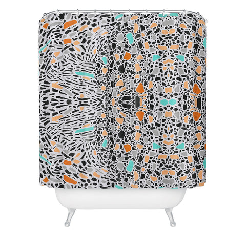 Marta Barragan Camarasa Modern mosaic terrazzo Shower Curtain