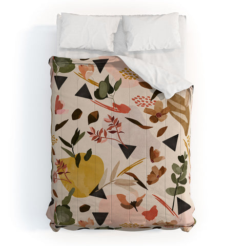 Marta Barragan Camarasa Modern nature abstract brush Comforter