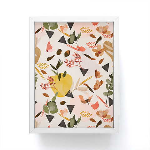 Marta Barragan Camarasa Modern nature abstract brush Framed Mini Art Print