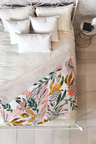 Marta Barragan Camarasa Modern Nature JL Fleece Throw Blanket