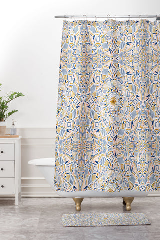 Marta Barragan Camarasa Modern nomad 01 Shower Curtain And Mat