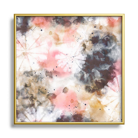 Marta Barragan Camarasa Modern pastel tie dye Square Metal Framed Art Print