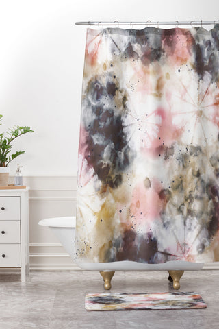 Marta Barragan Camarasa Modern pastel tie dye Shower Curtain And Mat