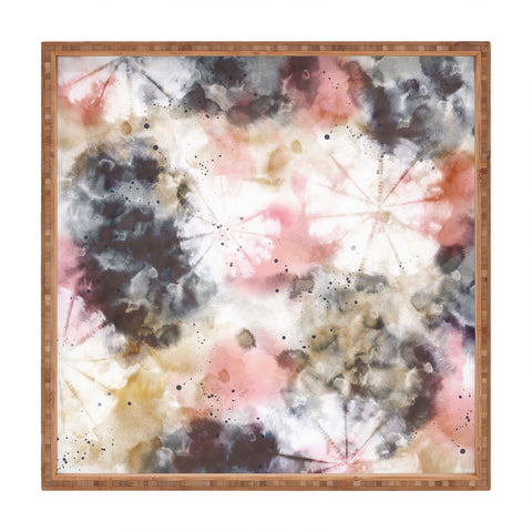 Marta Barragan Camarasa Modern pastel tie dye Square Tray