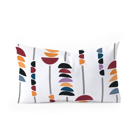 Marta Barragan Camarasa Modern pattern shapes 2B Oblong Throw Pillow