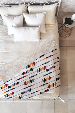 Marta Barragan Camarasa Modern pattern shapes 2B Fleece Throw Blanket