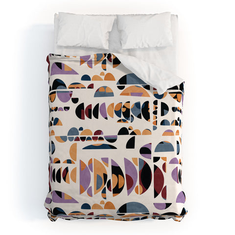 Marta Barragan Camarasa Modern pattern shapes in forms Duvet Cover