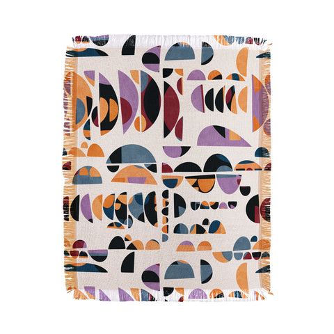 Marta Barragan Camarasa Modern pattern shapes in forms Throw Blanket