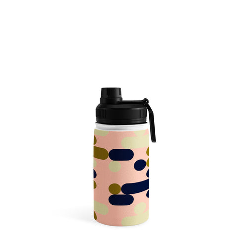 Marta Barragan Camarasa Modern pink geometry Water Bottle