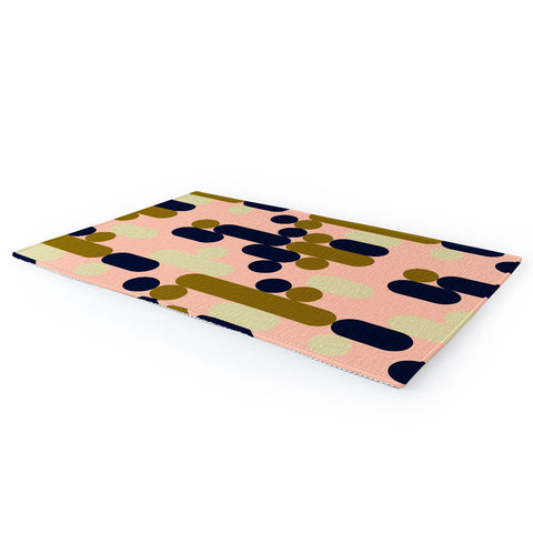 Marta Barragan Camarasa Modern pink geometry Area Rug