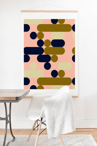 Marta Barragan Camarasa Modern pink geometry Art Print And Hanger