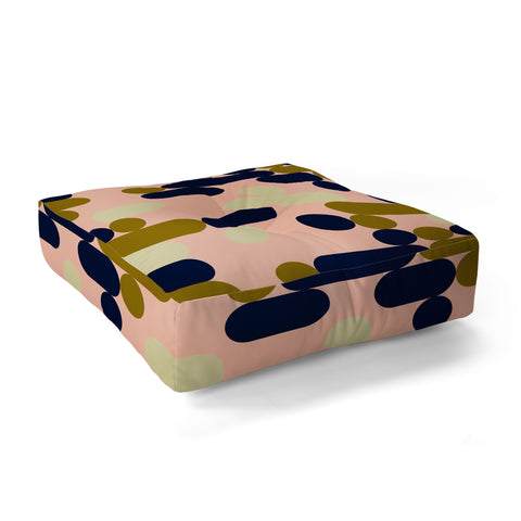 Marta Barragan Camarasa Modern pink geometry Floor Pillow Square